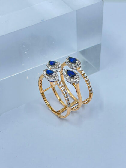 Sapphire Diamond Ring -- خاتم زفير و الماس